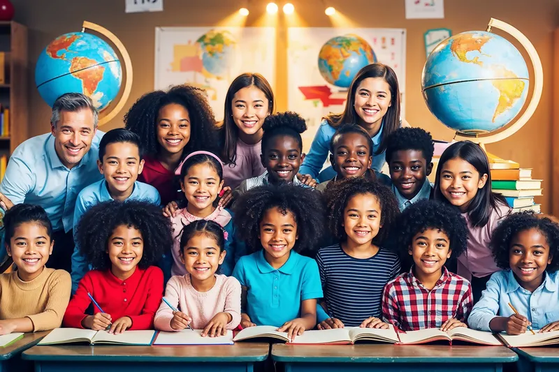 Students in an international school classroom following the Australian curriculum