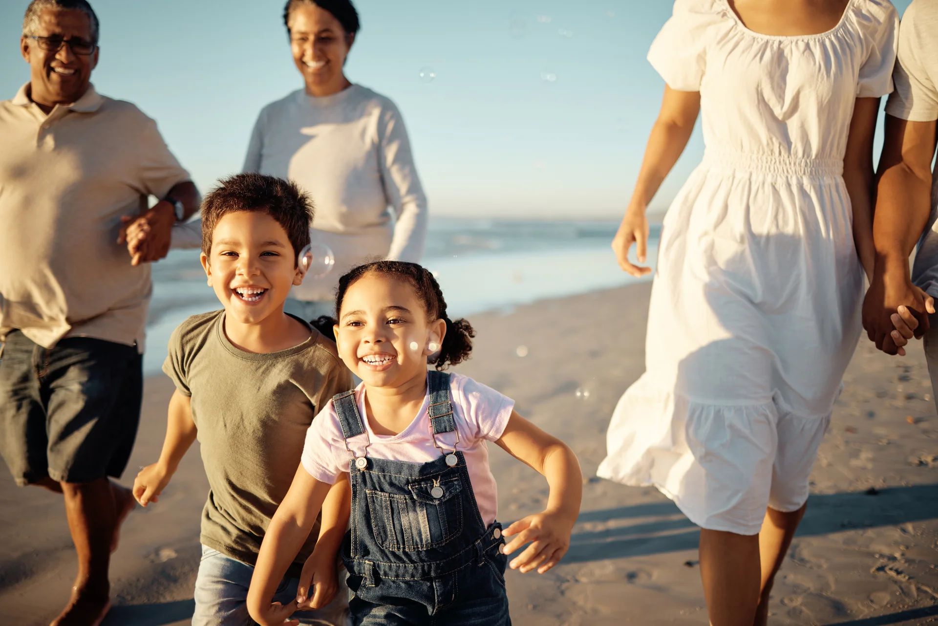 East Asian family settling into a new home in Australia
